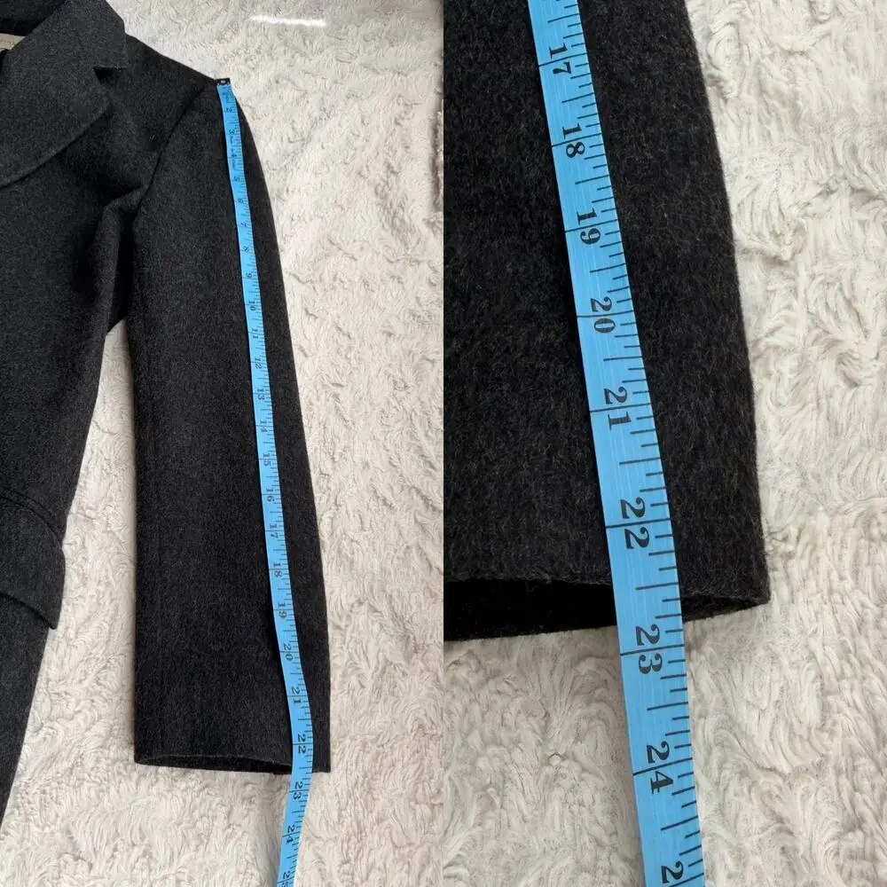 Calvin Klein wool blend blazer jacket vintage 90s charcoal grey‎ single breasted - Picture 6 of 16